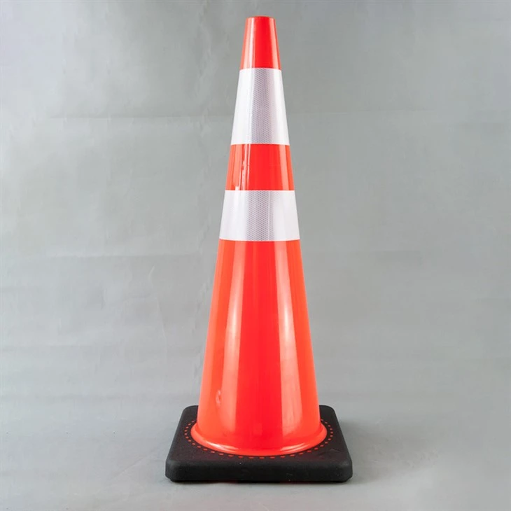 Cone de PVC de cor laranja/vermelho de 90cm