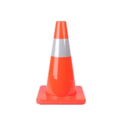 Cone de tráfego plástico refletivo vermelho personalizado econômico